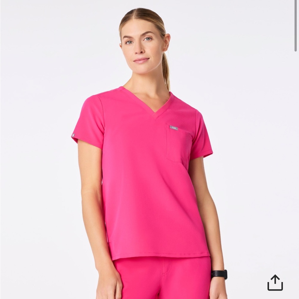 Figs shocking pink scrub set NWT